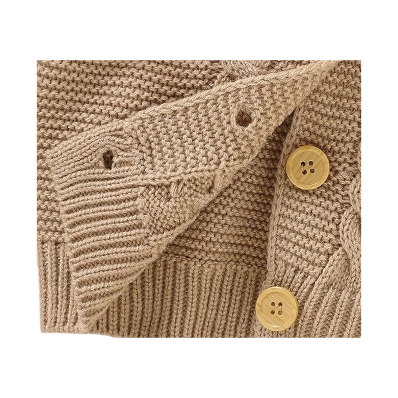 Zivop Button Front Cable Knit Cardigan For Female