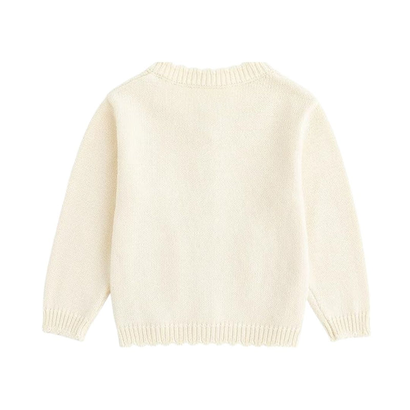 Zivop Button Front Floral Knit Sweater For Female