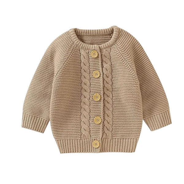 Zivop Button Front Cable Knit Cardigan For Female