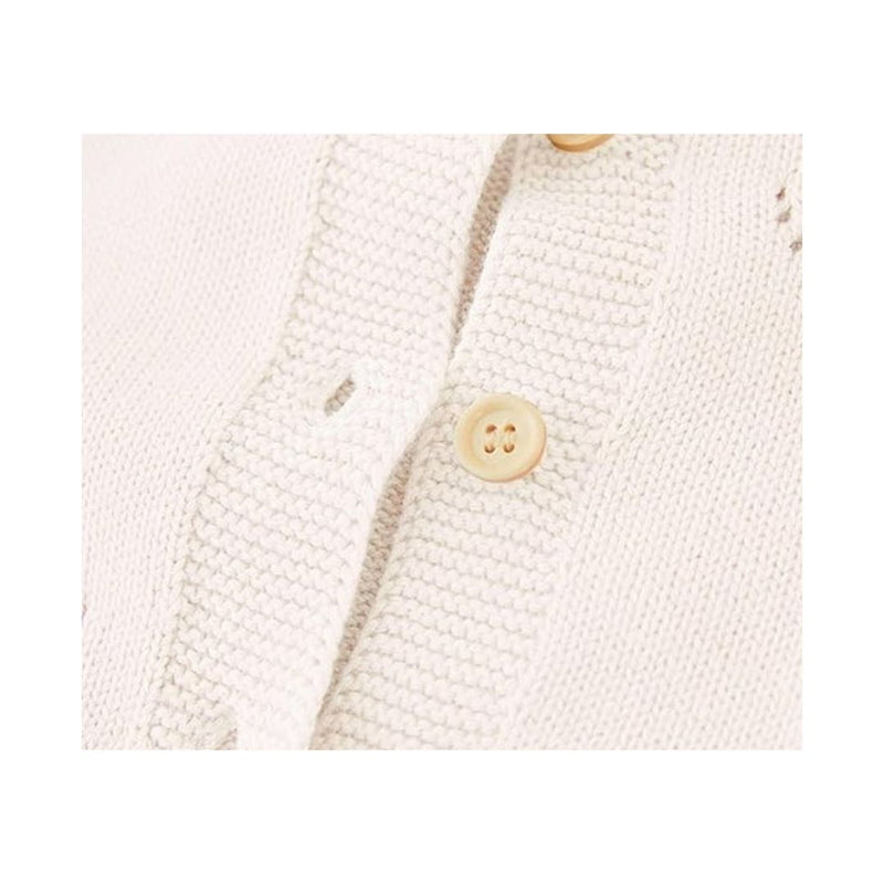 Zivop Button Front Eyelet Knit Cardigan For Female